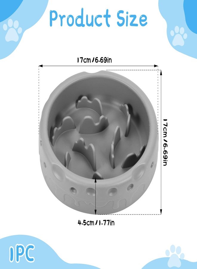 TranRantic Slow Feeder Dog Bowls, Silicone Large Dog Plates for Food with Non-Slip, Cats Eating Dogs Bowl with Spiral Maze Design, Dogs Food Slow Feeder Bowl Dishes for Indoor and Outdoor (Grey) - Image 2